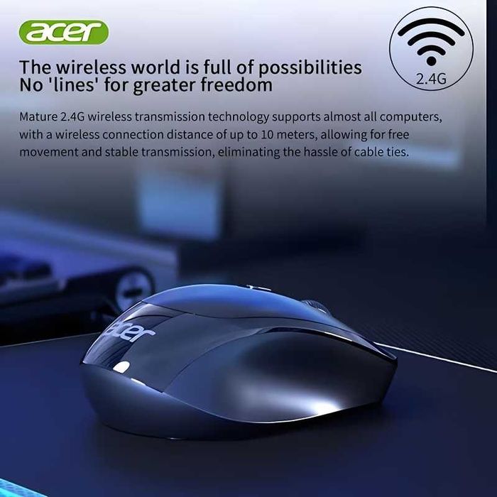 Ergonomiczna myszka bezprzewodowa ACER OMW142 BT + 2,4G