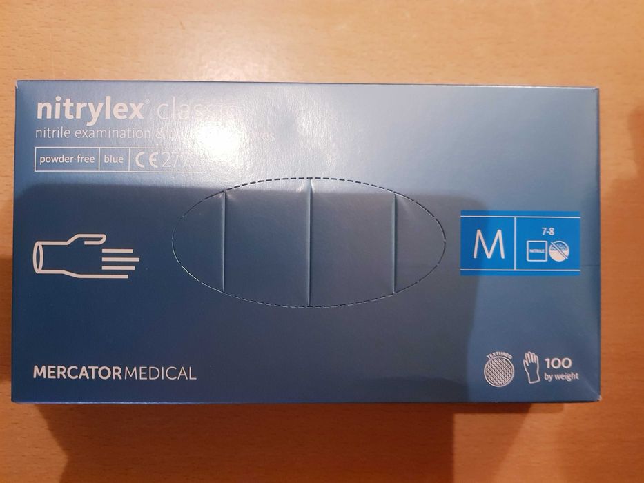 MERCATOR Rękawiczki nitrylowe Nitrylex Classic 100 szt. rozmiar M