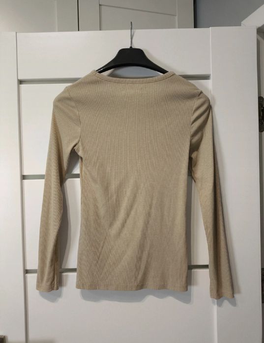 Bluzka prążkowana New Yorker FSBN Sister rozmiar M 2-pak czekolada/beż