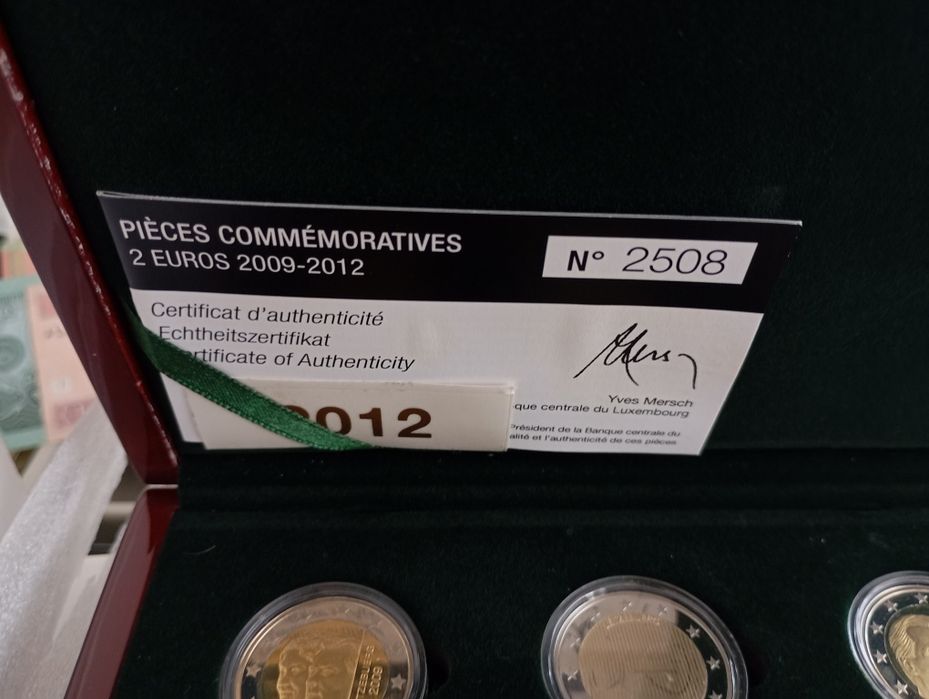 Moedas Euro Cofre Luxemburgo Set Proof 2009/2012
