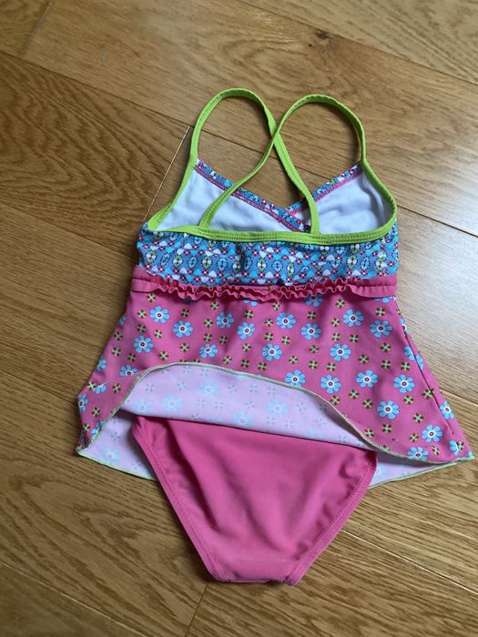 Dziewczęcy kostium strój kąpielowy Playshoes i C&A roz. 98/104