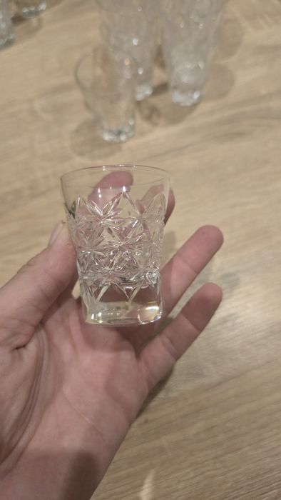 Набір кришталевих чарок, стопки хрустальні