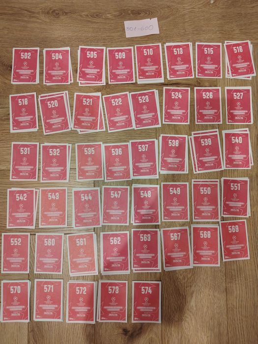 Naklejki Topps UEFA UCL 25/26 aktualizacja 26.07.2025r