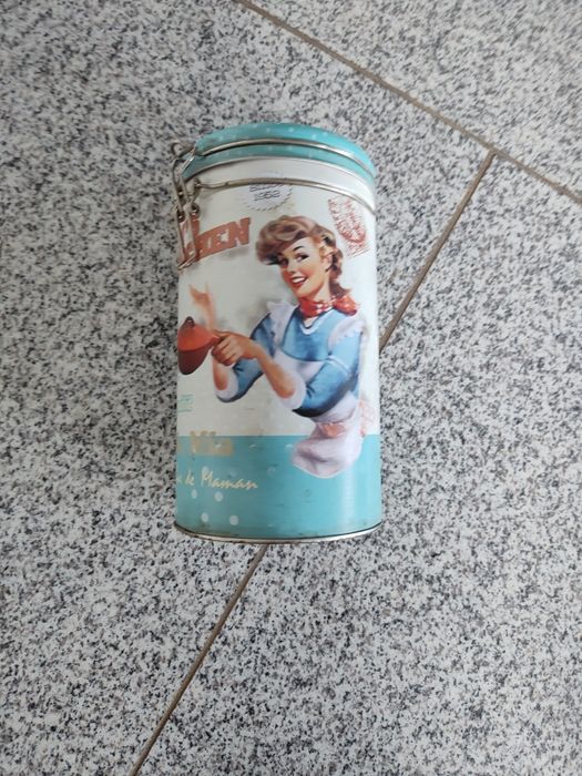 Puszka metalowa kuchenna na kawę retro 10 x 20