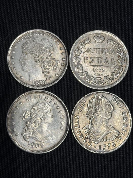 Cztery stare  monety