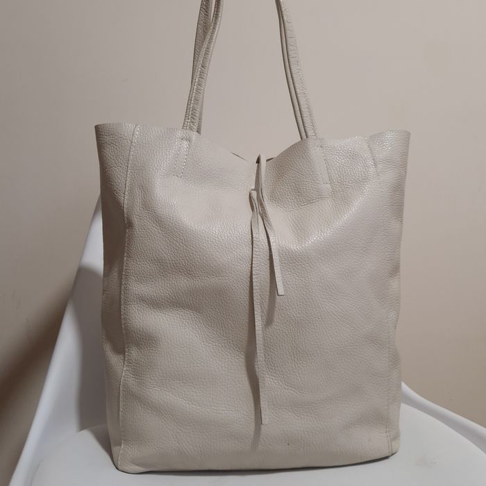 Шкіряний шопер жіночій на плече Італія