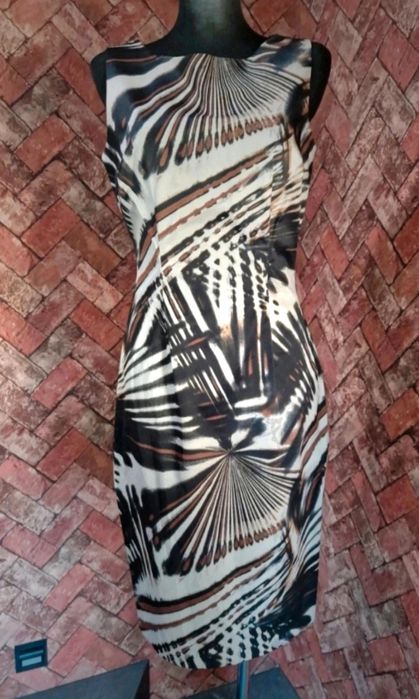 Next brązowa sukienka we wzory 38 M