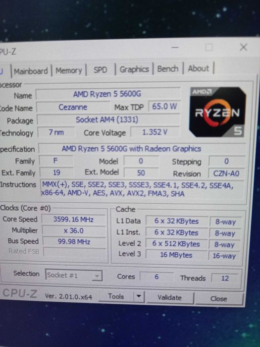 процессор AMD Ryzen 5 5600G