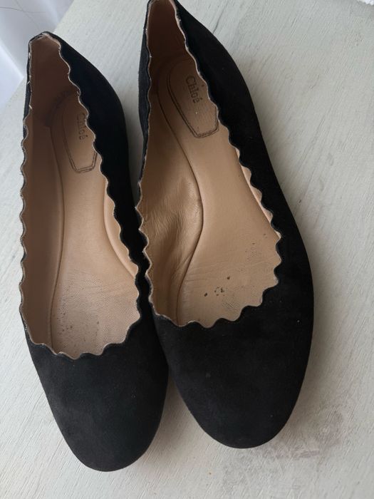 Chloe балетки мокасини мокасины замш кожа 37 37,5