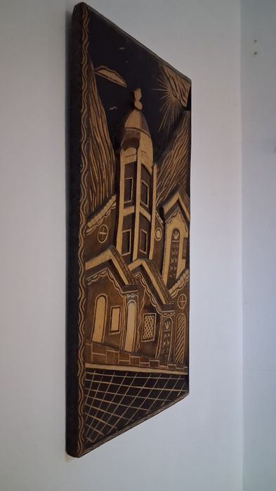 Quadro esculpidol em relevo