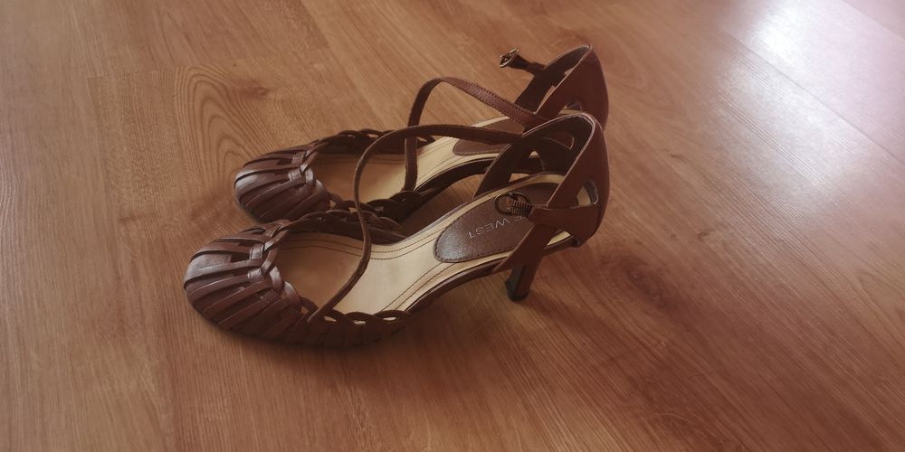 Buciki/sandałki na szpilce Nine West