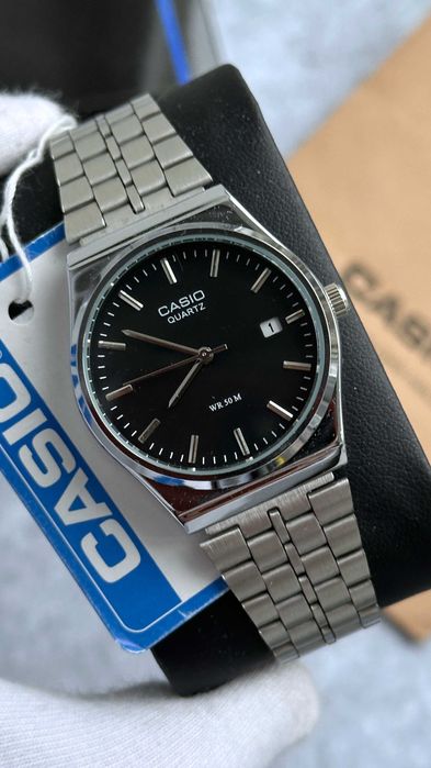 Годинник наручний Casio MTP-VC01 Silver/Black | Часы наручные B145 AQ