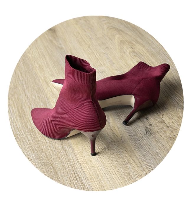 Botins bordeaux Stradivarius