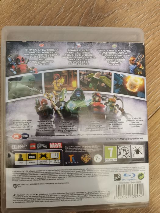 Gra na play station 3 ps3 Lego Marvel Super Heroes dla dzieci