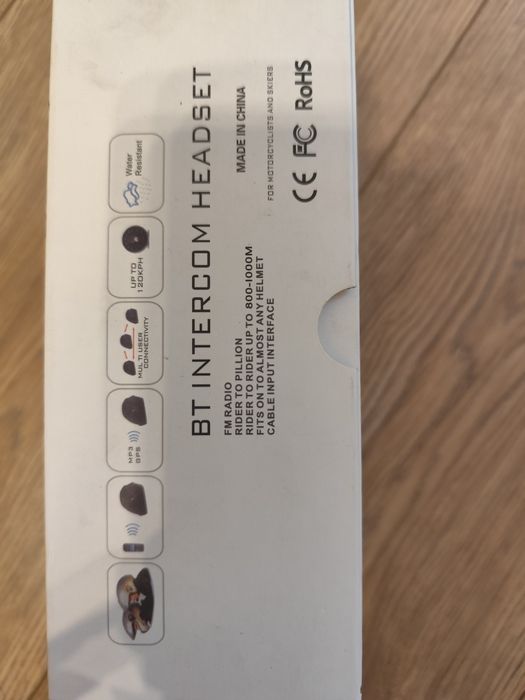 Zestaw słuchawkowy Bluetooth do kasku motocyklowego z interkomem, obsł