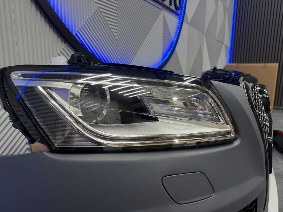 Передний бампер для Audi Q5 8R 12-16 года в стиле RS бампер с решеткой ауди ку5 8р рестайлинг