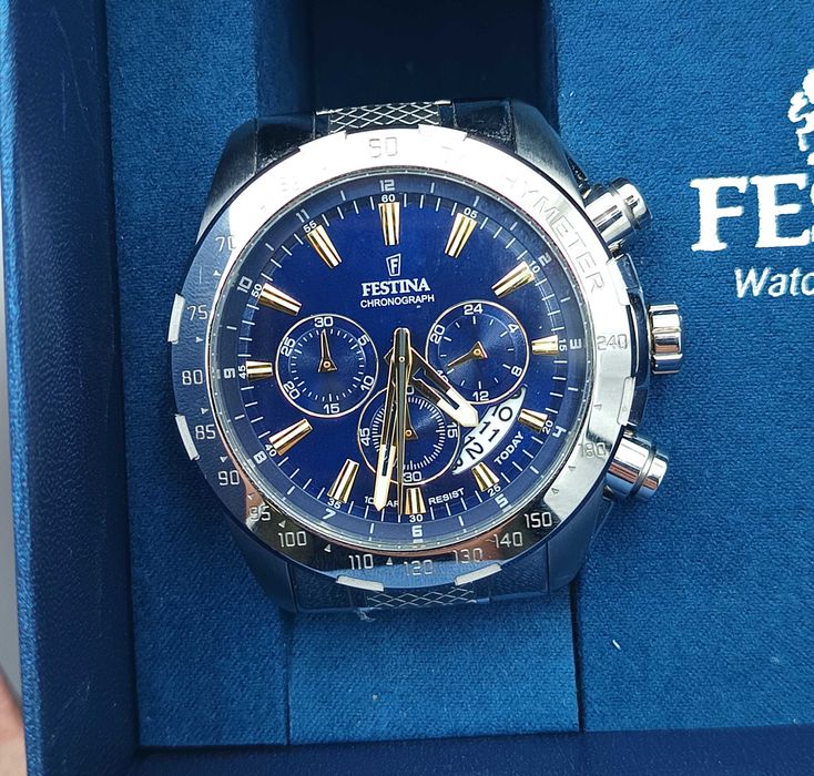 Zegarek męski FESTINA F20668/2 Timeless Chronograph 100M GWARANCJA