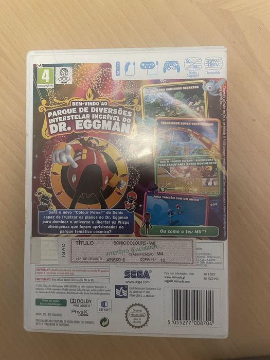 Jogos da Wii - Super Mario e Sonic Colours
