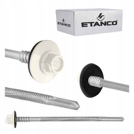 ETANCO - WKRĘT do Metalu płyta warstwowa GTR12  100szt. 175mm RAL9010