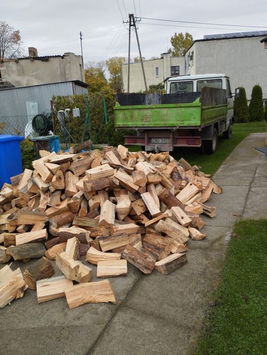 Drewno opałowe dąb, sosna, połupane, deski