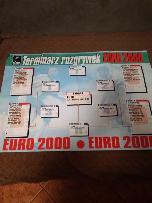Euro 2000 terminarz rozgrywek finaliści plakat