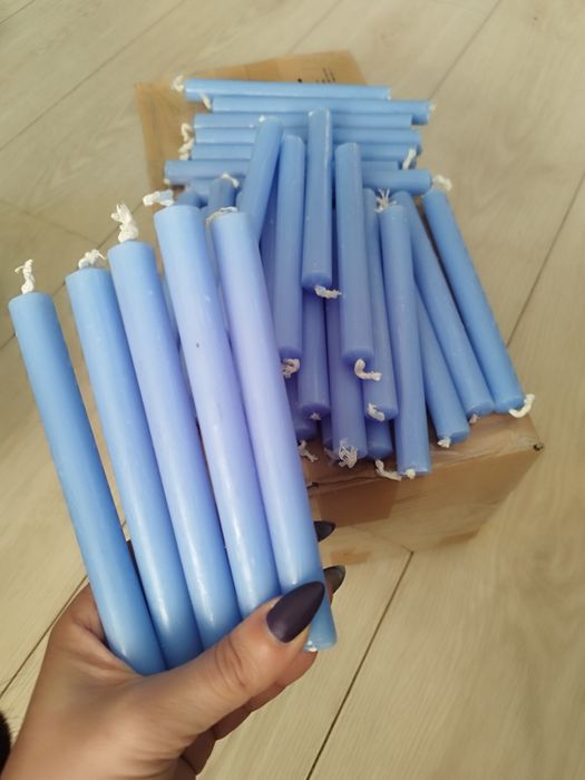 200 velas azuis , vela de ritual, vela palito