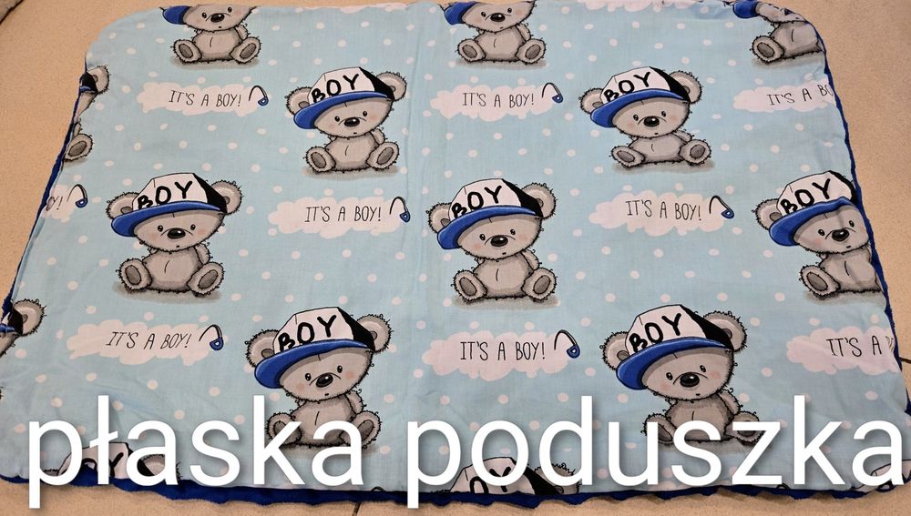 Wyprawka do łóżeczka, wózka niebieska. Duży zestaw. Minky. It's a boy.