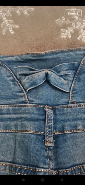 Jeansy z wysokim stanem xl