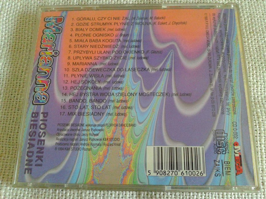 Marianna - Piosenki Biesiadne  CD