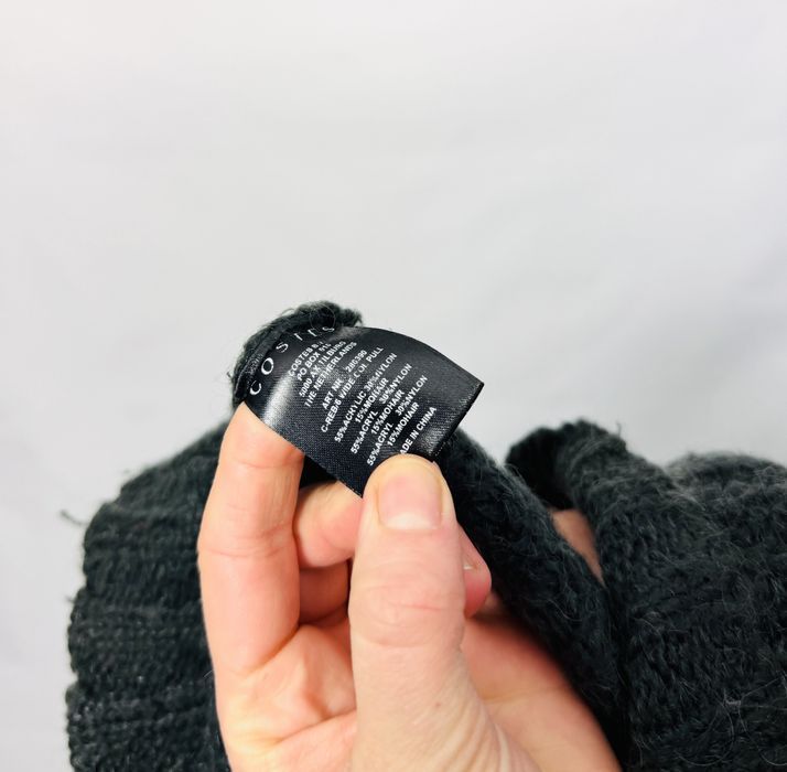 Ciemnoszary sweter z ażurowymi rękawami L 40