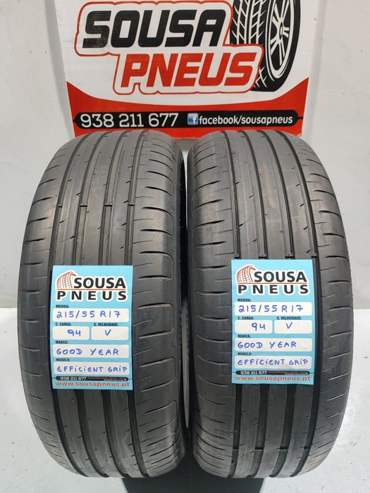 2 pneus semi novos 215-55R17 Good Year - Oferta dos Portes
