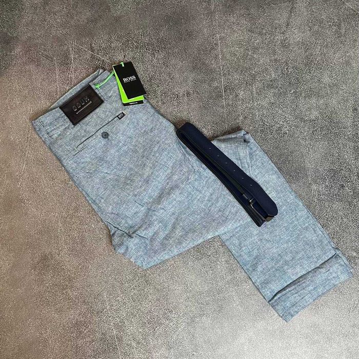 Якісні чоловічі сині брюкі Hugo Boss(hjpvsh-33.38)