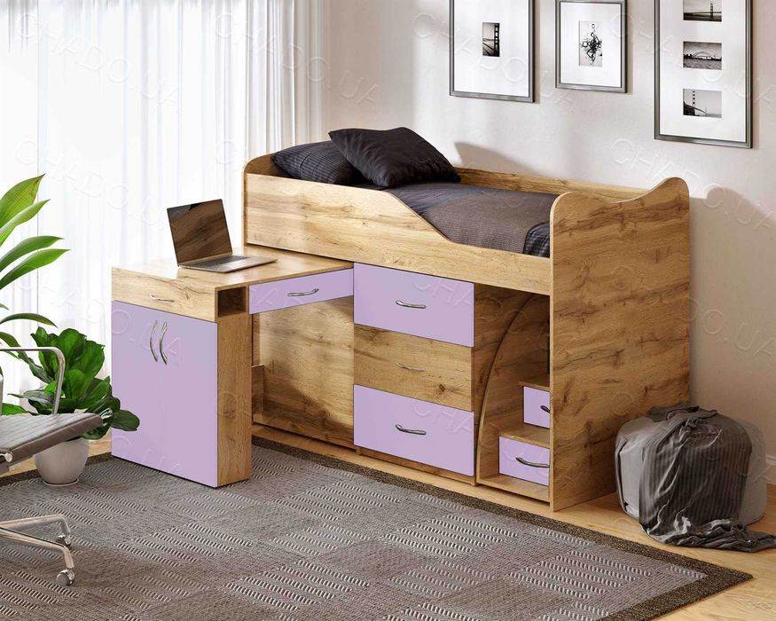 Ліжко комод, ліжко підліткове, кровать чердак, ліжко дитяче