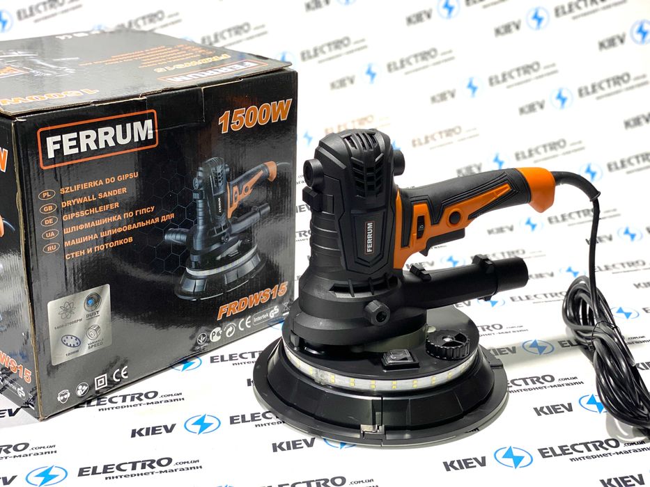 Шлифмашина для стен и потолков FERRUM FRDWS15 | Эксцентрик