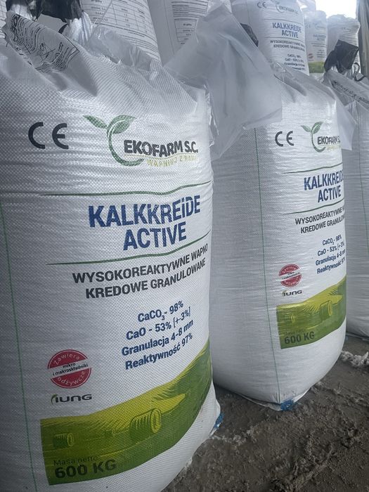 Wapno granulowane magnezowe, kreda. Czarna kreda z humusem