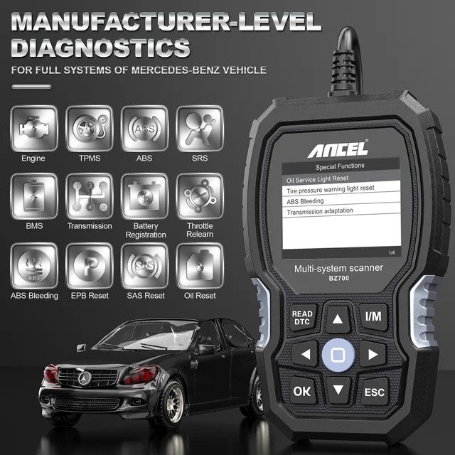 Mini ferramenta de Diagnóstico Auto para Mercedes e SMART Ancel Bz700