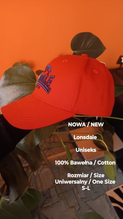 NOWA  Lonsdale bawełniana czapka z daszkiem, 100% Bawełna, Roz. S-L