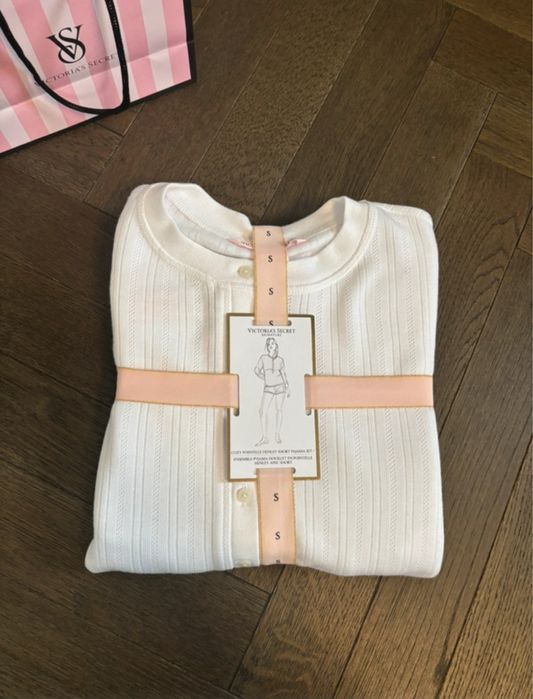 Nowa oryginalna piżama pidżama Victoria’s Secret biala S/36