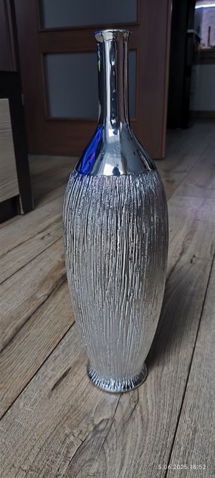Wazon ceramiczny srebrny