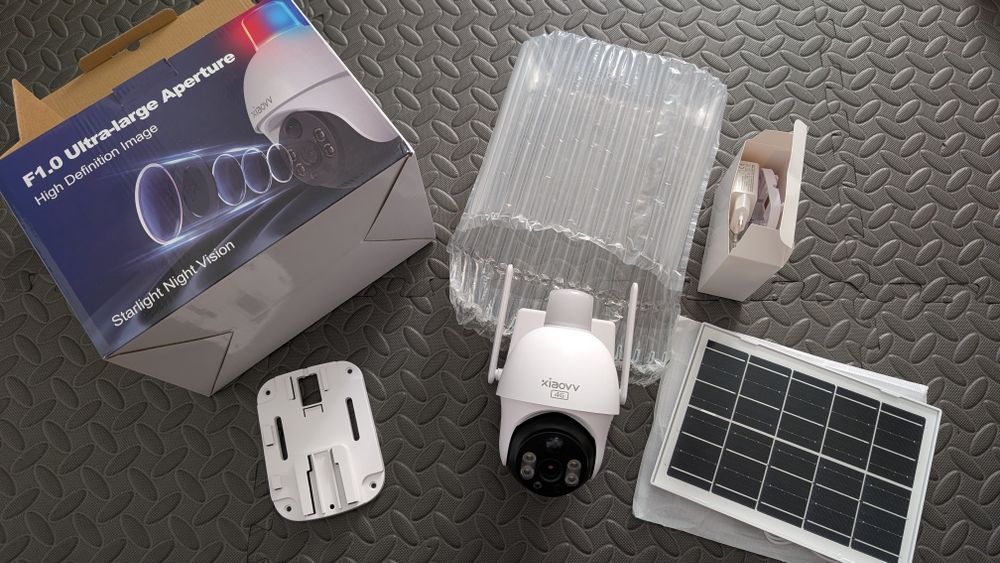 [Novo] Kit Câmara de Segurança a Bateria Xiaovv 2K - 4G - PTZ 8000mAh