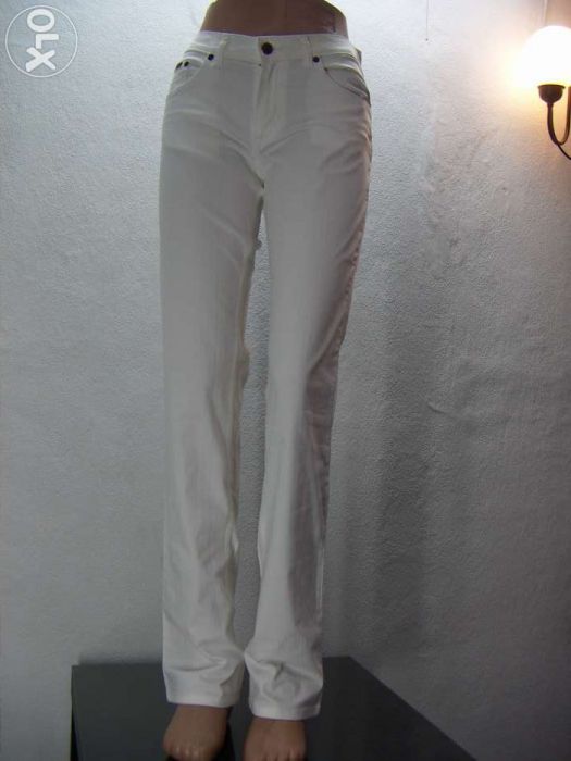 spodnie damskie jeans maverick białe nowe