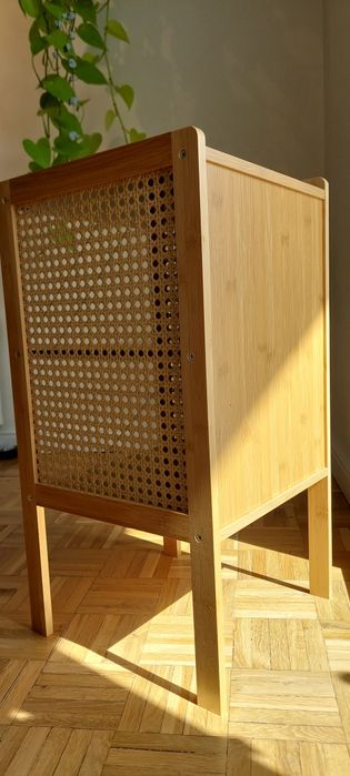 Nowy stolik nocny szafka bambusowa boho naturalna ratanowa do salonu