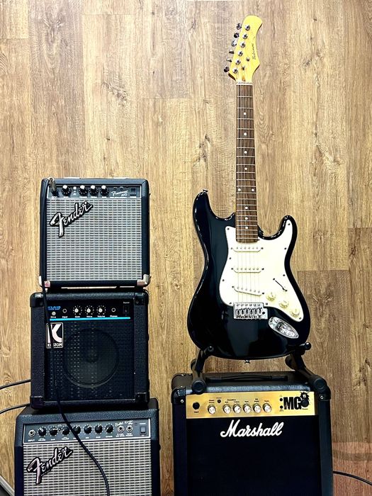 Детская электрогитара Электро гитара для детей Комплект комбоусилитель