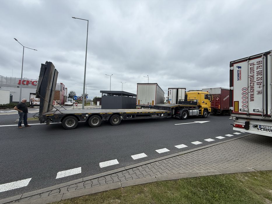 Transport maszyn budowlanych rolniczych  niskopodwozie