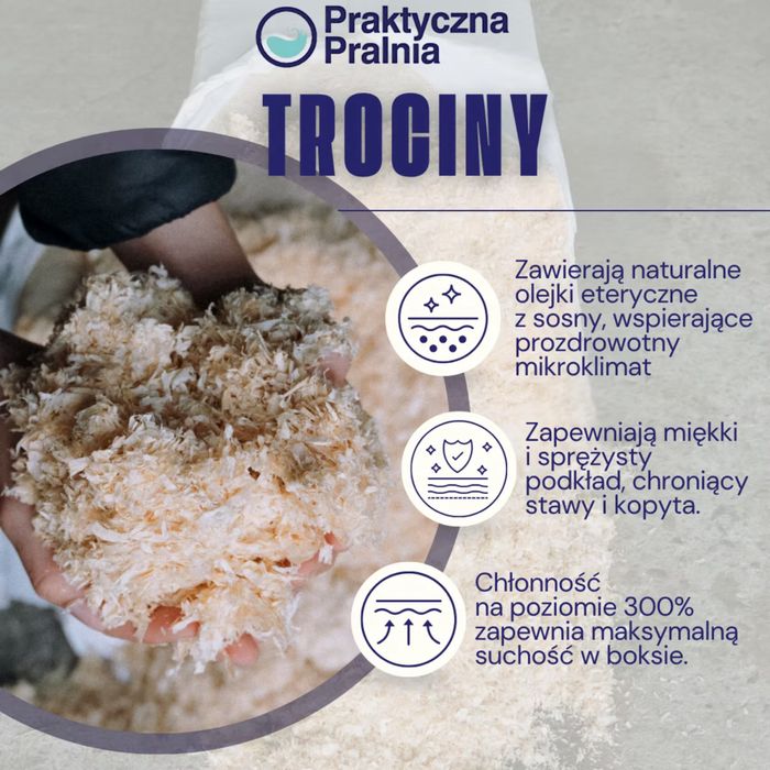 Trociny odpylone 20 kg | Sosnowe | Ściółka dla zwierząt