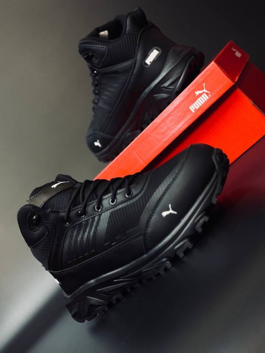 Зимние кросовки puma чоловічі теплі кросівки пума кожание кросовки