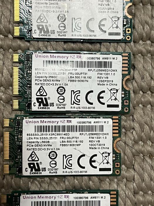 Ssd NVMe 256Gb формат 20/42