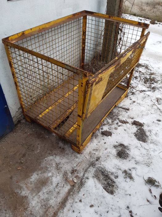 Skrzyniopalety metalowe, kosze na drewno