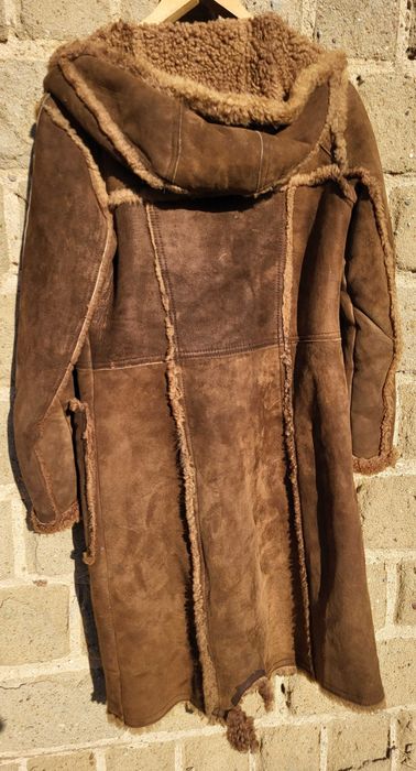 Kożuch damski z kapturem - vintage