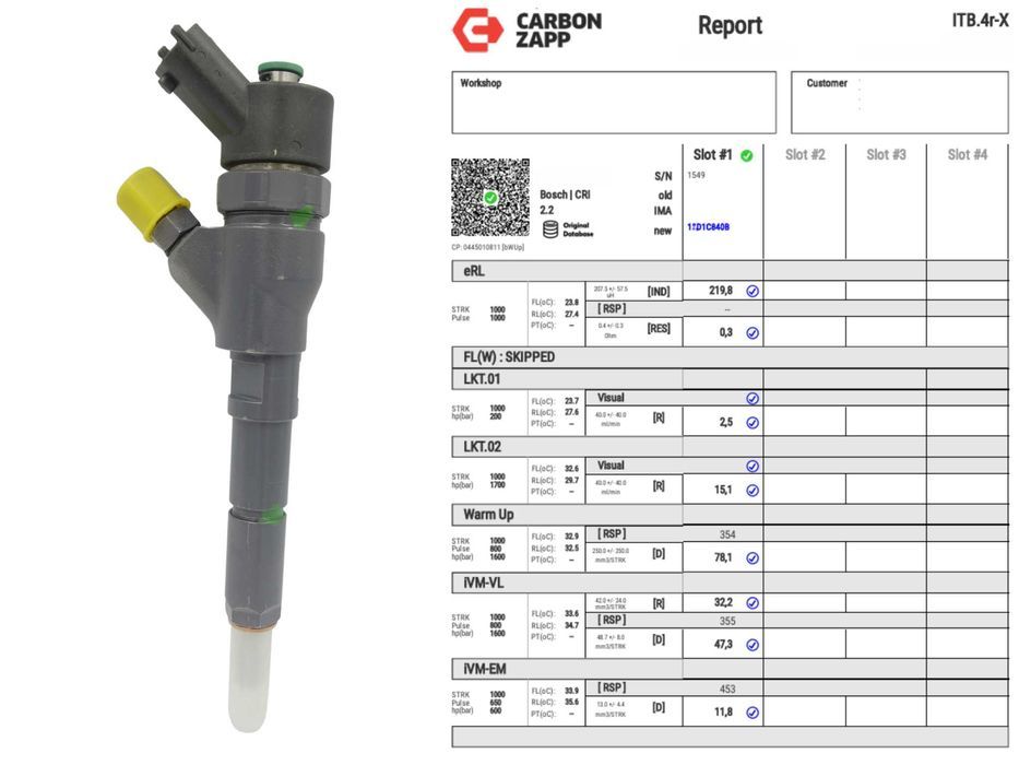 Regenerowany wtryskiwacz 0445.110.062 Bosch 2.0 Fiat Citroen Peugeot
